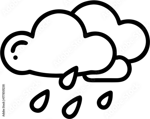 Cloudy sky with falling raindrops