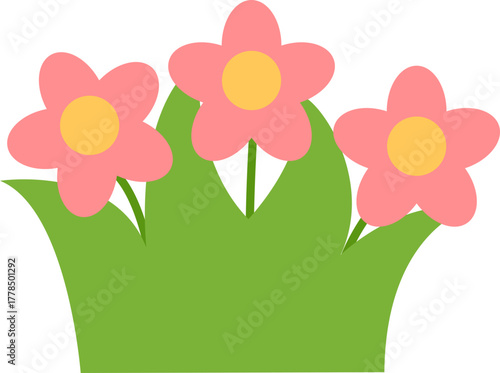 Grass And Cute Flowers