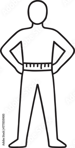 Person with Measuring Waistband