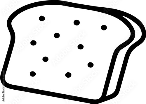 Simple Slice of Bread with Seeds Illustration
