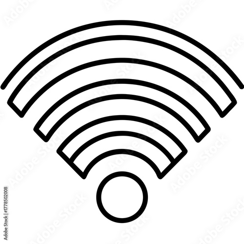 Wireless Signal Icon Representing Connectivity and Data Transmission