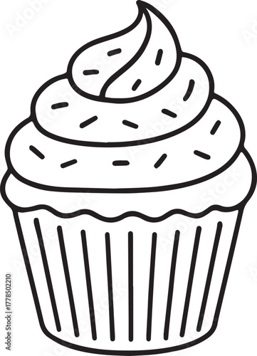 Cupcake with Swirl Frosting