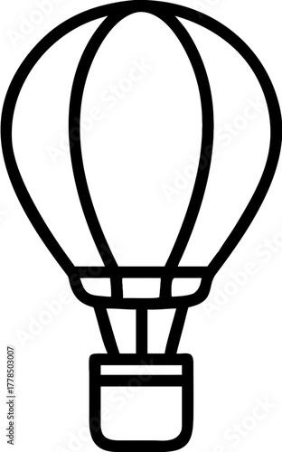 Vector Illustration Of A Hot Air Balloon Ascending