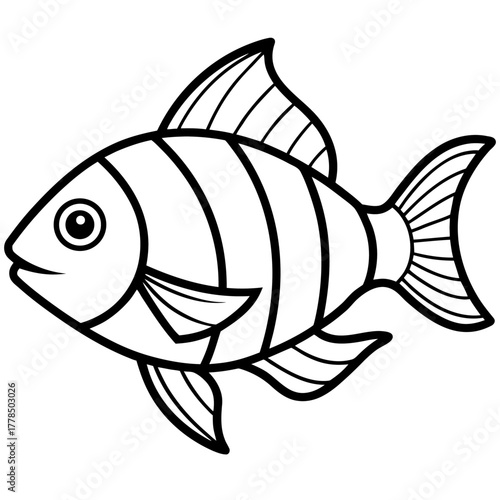 Cute Cartoon Fish Illustration for Children