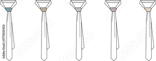 Collection of Elegant Neckties in Various Pastel Shades for Professional Attire and Formal Occasions