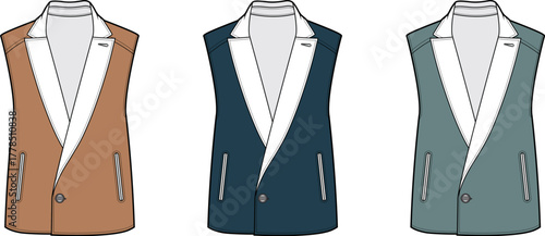 Sleek Waistcoats for a Modern Wardrobe A Trio of Stylish Sleeveless Jackets