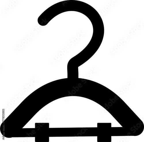 Suit hanger icon. Clothes rack icon. Vector graphics and not Artificial Intelligence, logo illustration. Replaceable vector design.