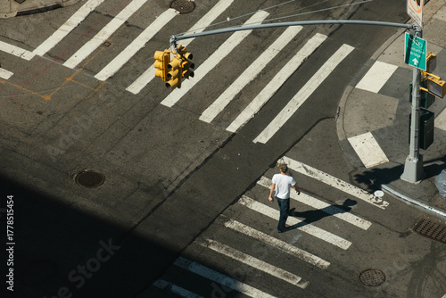 Pedestrian Crossing City Street