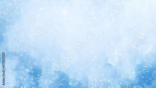 White frost texture background, icy Christmas style