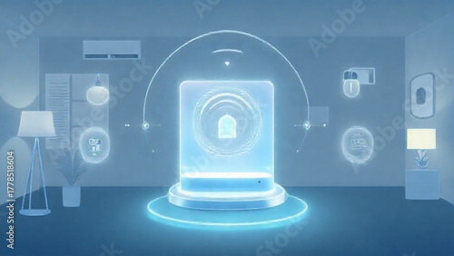 Digital data security system vector icon illustration is a web symbol of internet technology for business design