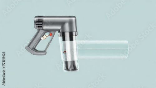 White plastic electric hair dryer and plug isolated on white background