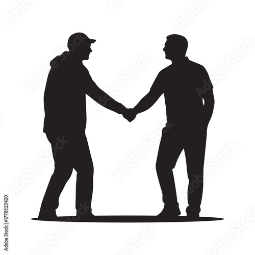 two businessmen shaking hands.