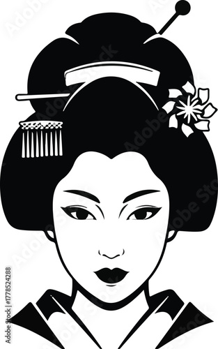 Black and White Geometric Abstraction and Japanese Iconography Collection