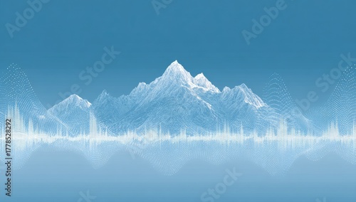 Abstract mountain range digital art