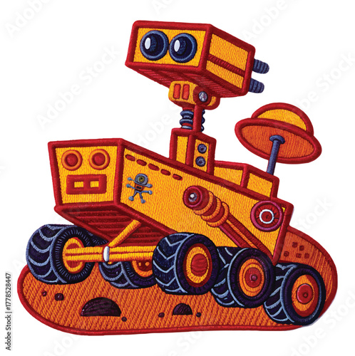 Explore the Universe With This Fun Robot Rover Patch, Ready To Explore New Worlds, Perfect for DIY Projects, Crafts, and Adding a Whimsical Touch