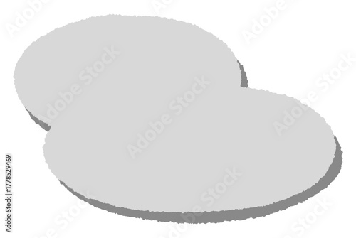 楕円形を二つ重ねた手描き風のフレーム（横長）