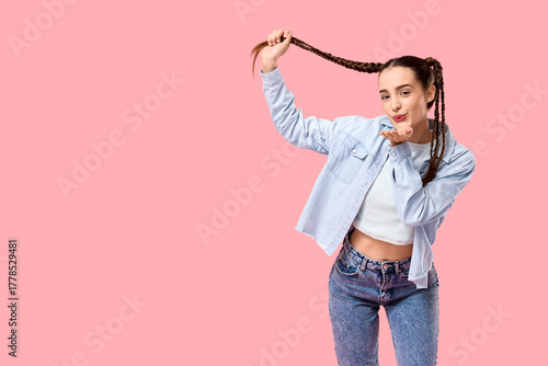 Pretty young woman with bra...