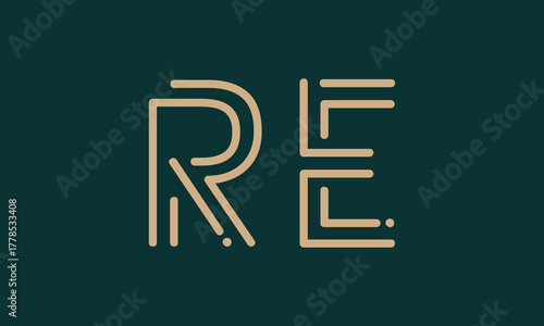 RE R re initial logo | initial based abstract modern minimal creative logo, vector template image. luxury logotype logo, real estate homie logo. typography logo. initials logo