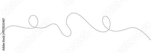 Hand drawn curve line.. Flat vector illustration isolated on white background. Wavy line, curved ,Path travel line. Vector illustrator in eps 10.