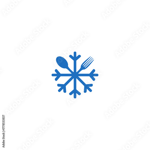 Spoon Fork Winter Restaurant Logo Design
