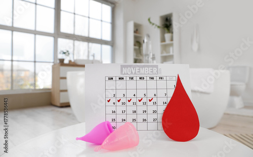 Menstrual cups with calenda...