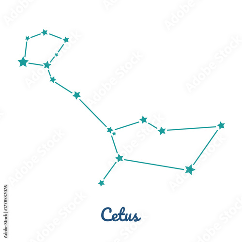 Cetus constellation, Whale, 88 constellations