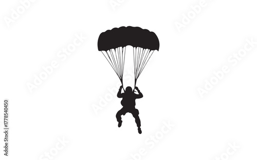 3d render of a man with parachute
