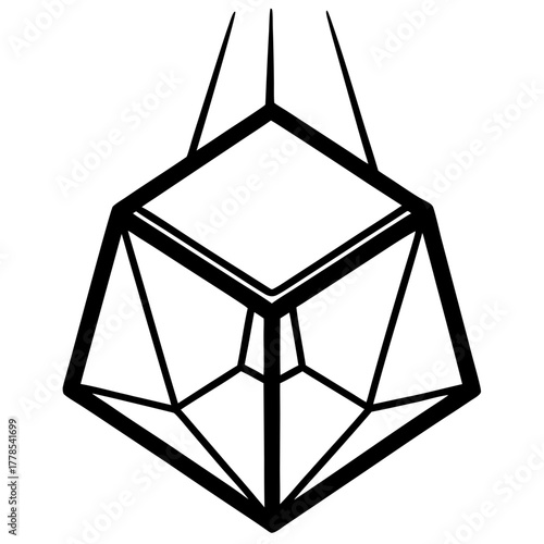 Geometric hanging lantern, a modern decoration