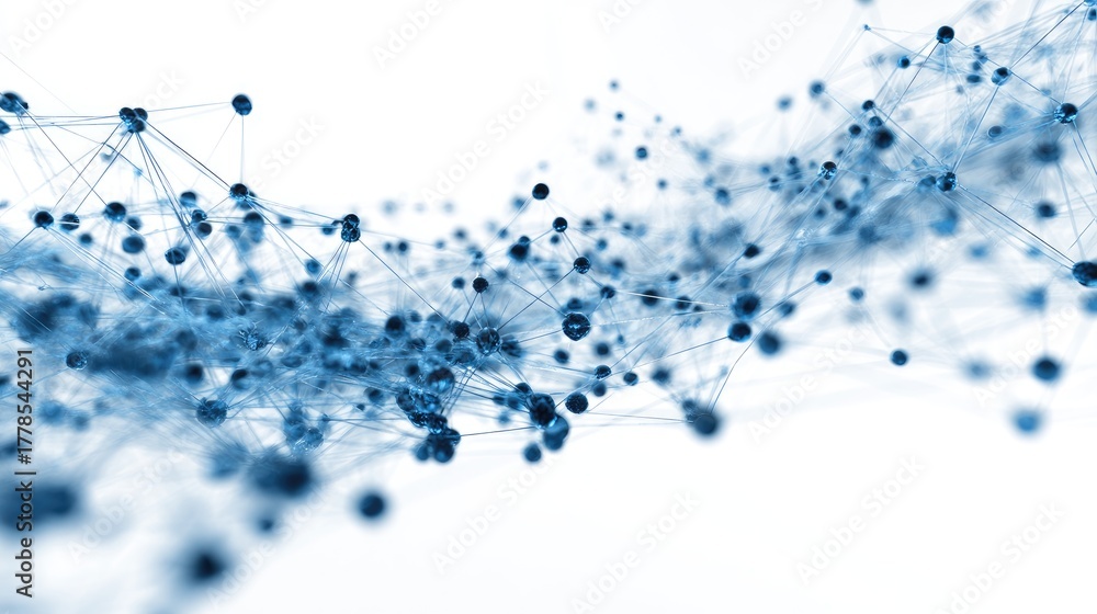 Naklejka premium Neuron cells brain connections medical research biology