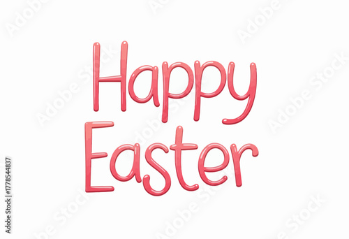 Colorful Easter Greeting Featuring Bold Textured Lettering on a Clean White Background Celebrating a Joyful Holiday Sentiment