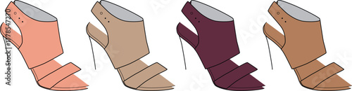 Elegant High Heel Shoes in Pastel Colors A Fashionable Footwear Collection