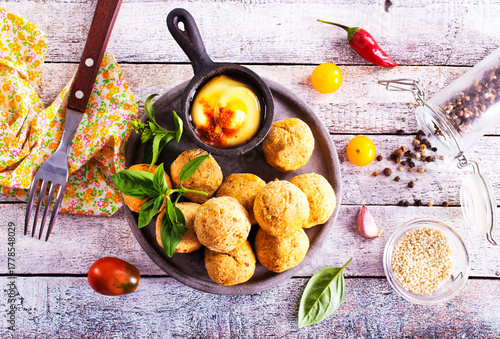 plate of fried falafel balls