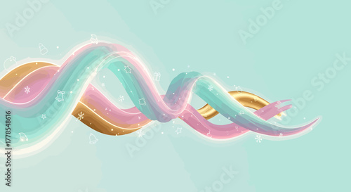 Abstract Whisk_90d1527325d4196bae24f5990476876edr.eps, Colorful Ribbons, Digital Graphic Art, Studio, Creative Concept, Front View