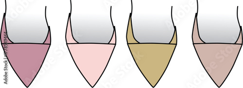 Four Varied Wine Glass Shapes on White Background