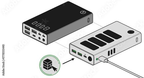 Portable power bank charging station usb c power delivery device