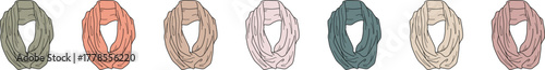 Elegant Scarves in Various Earthy Tones A Stylish Collection for Everyday Wear and Fashion Trends