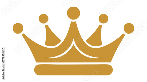 Golden royal crown icon design