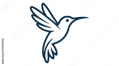 Hummingbird icon simple design
