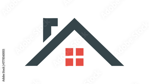 Real estate house roof graphic