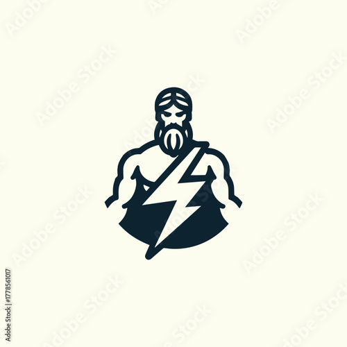 Zeus God Lightning Logo