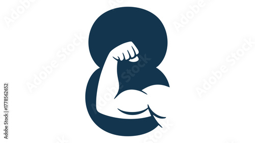Strong arm bicep flex fitness logo