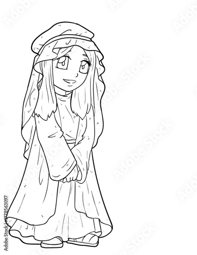 Humble Virgin Mary Coloring Page