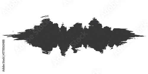 Grunge Brush Stroke Sound Wave Vector Graphic Design