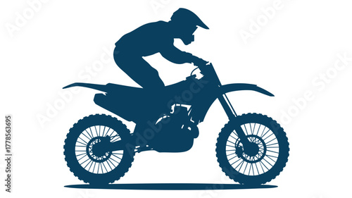 Motocross rider silhouette art