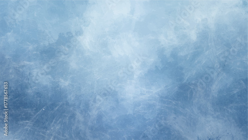 Soft Pastel Blue and White Watercolor Cloud Texture Background with Gentle, Blurry Wash and a Bright Central Glow. Serene, Dreamy, and Wintery Sky or Fog Aesthetic Backdrops