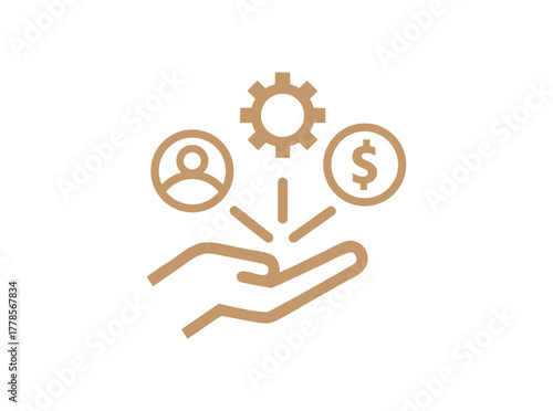 Business concept of human resources and finance management