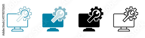 It support Vector Illustration In Multistyle