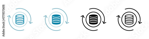 Database Vector Illustration In Multistyle