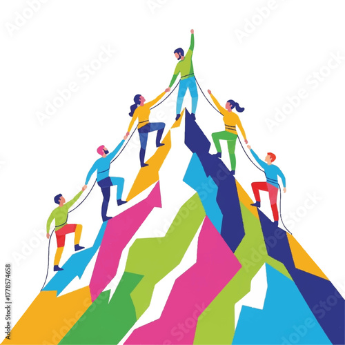 Team Ascending to Success Collaborative Mountaineering for Goal Achievement