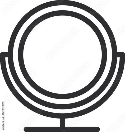 Elegant Circle Mirror Icon Perfect for Beauty, Cosmetics, and Personal Care - 11